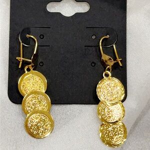 Gold Coin Earrings